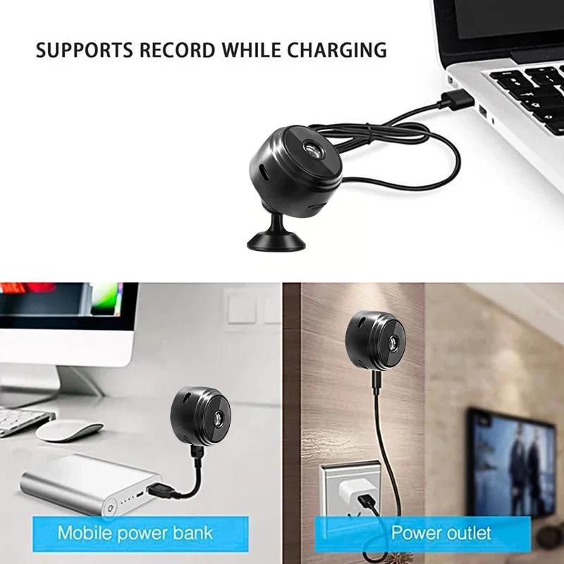 A9 Mini Surveillance Camera 1080P HD WiFi Night Vision Smart Life Home Security Sensor Camcorder for Video Web Monitoring