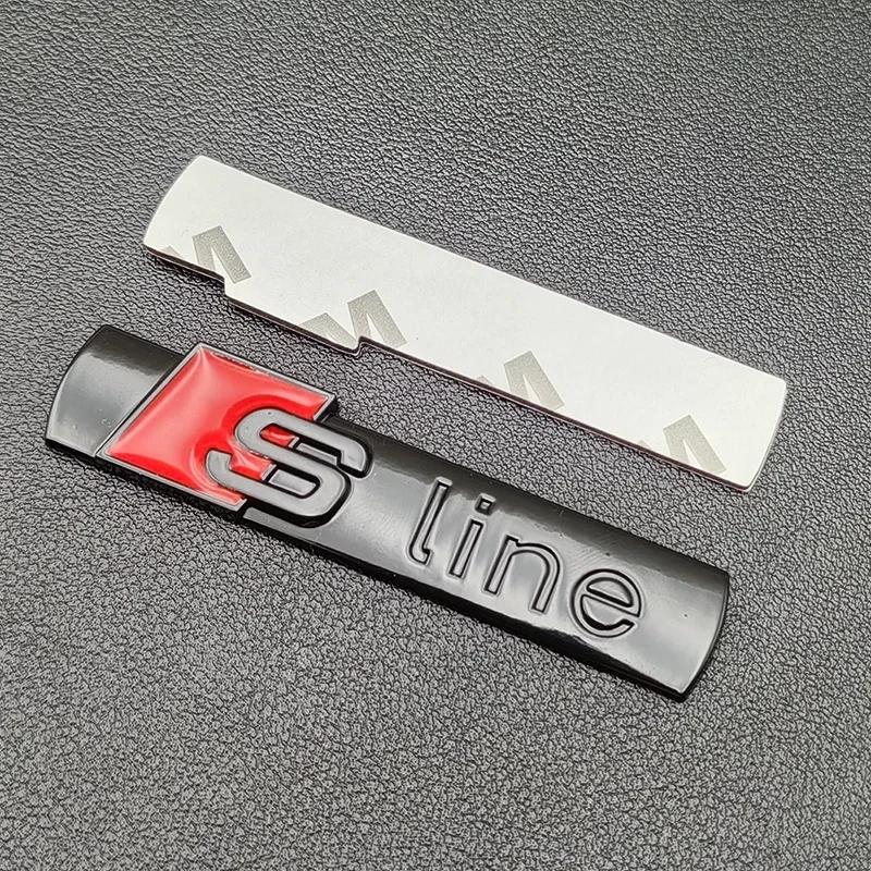 2ks 3D kovové logo Sline Znak S LINE Samolepka na blatník auta Pro Audi A1 A2 A3 A4 A5 A6 A7 Q2 Q3 Q5 Q7 SQ5 RS5 TT Příslušenství
