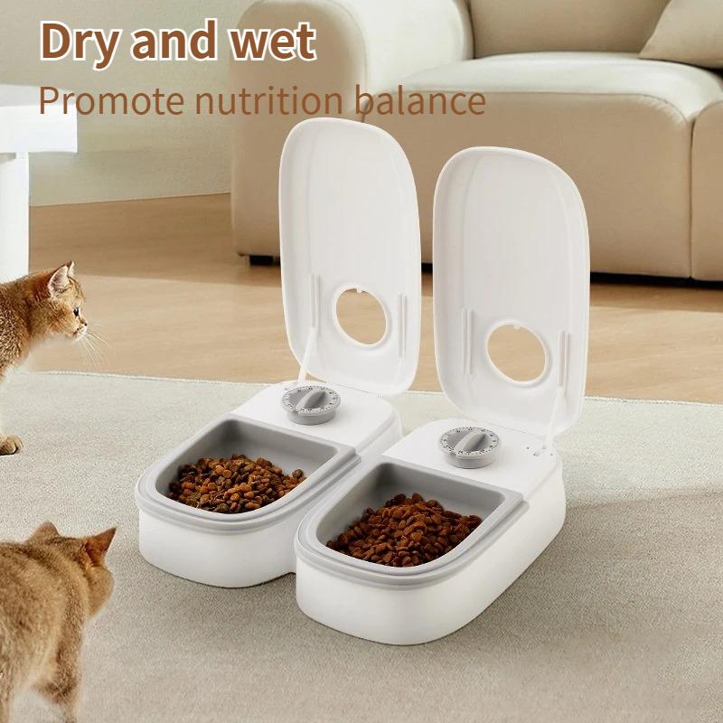 Intelligent timed automatic pet feeder,anti slip bottom,48 hour timed,dust-proof,fresh locking,fully detachable,washable design