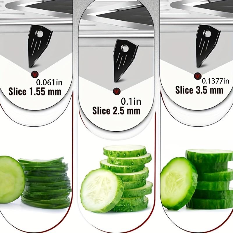 1pc, Kitchen Slicer, Stainless Steel Vegetable Slicer,Adjustable Thickness Food Mandoline Slicer for Potato Vegetable Onion,Multifunctional Vegetable