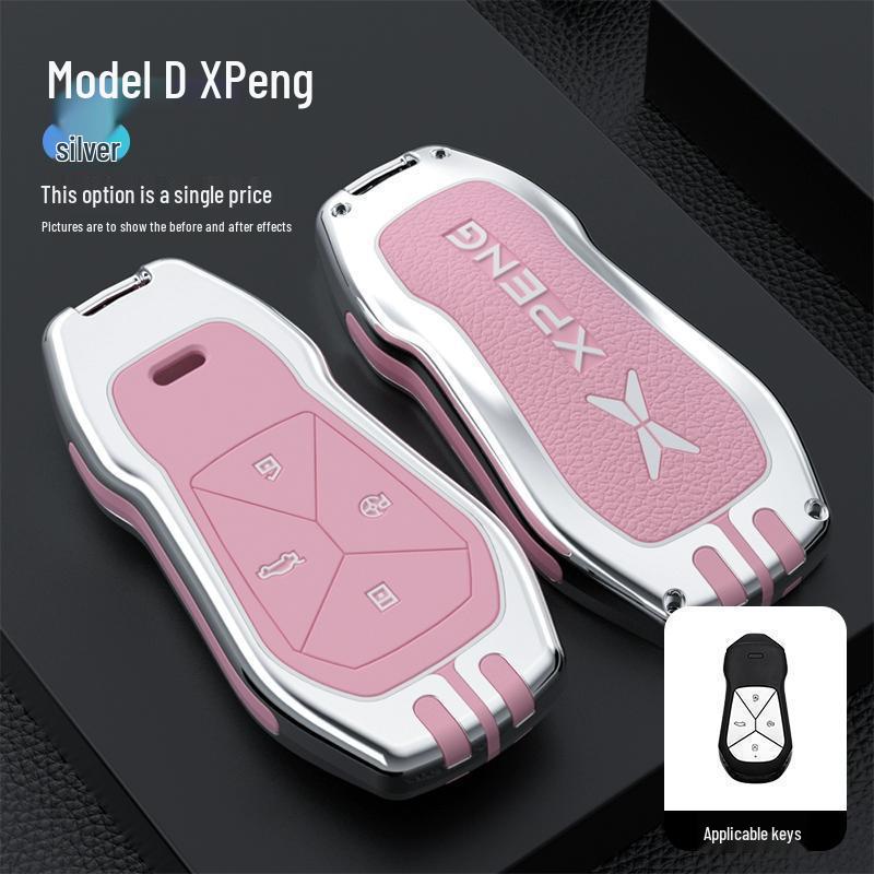 Hochwertige Schlüsselhülle & Kette für Xiaopeng Modelle: P7, P7i, P5, G3, G3i, G6, G9 - Herren- & Damen-Edition