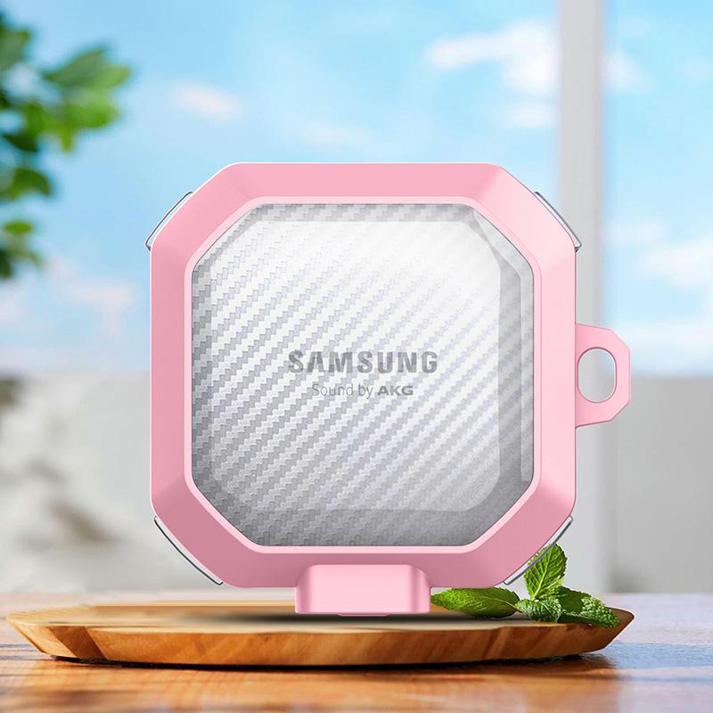 Transparent Carbon Fibre Pattern Earphone Case For Samsung Galaxy Buds Pro Live 2 Switch Lock Box Cover For Samsung Buds 2 Pro
