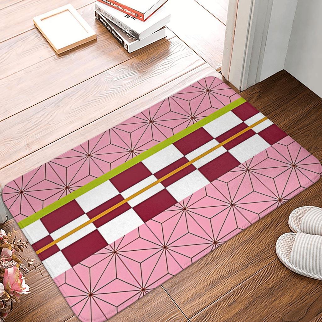 Demon Slayer Anime Doormat Anti-Slip Bath Kitchen Mat Garden Garage Door Floor Entrance Carpet Rug