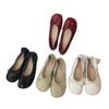 Gentle Wind Soft-Soled Beanie Shoes Women'S Bow Small Leather Shoes Spring And Summer Mary Jane Shoes Grandma Shoes