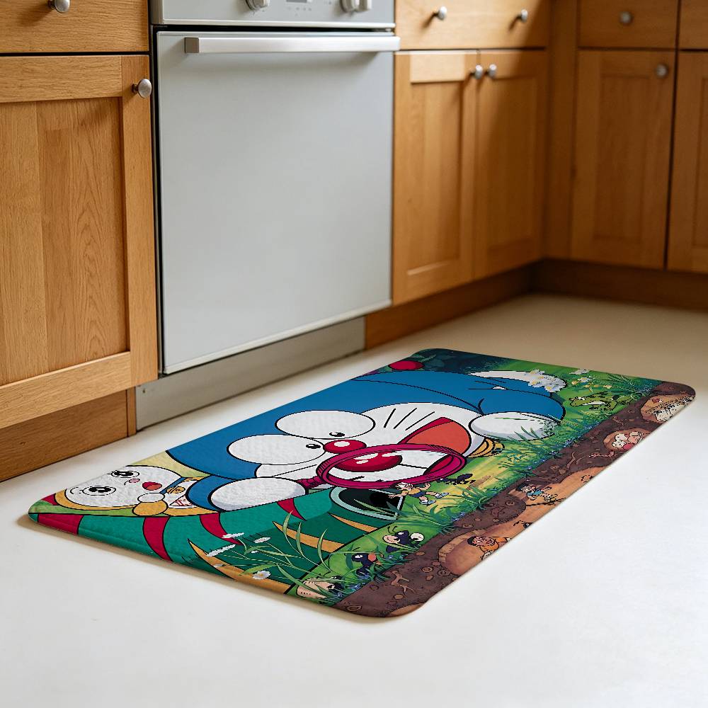 Cartoon D-Doraemons Kitchen Floor Mat Footpad Mats Style Soft Bedroom Floor House Laundry Room Mat Anti-skid Household Carpets