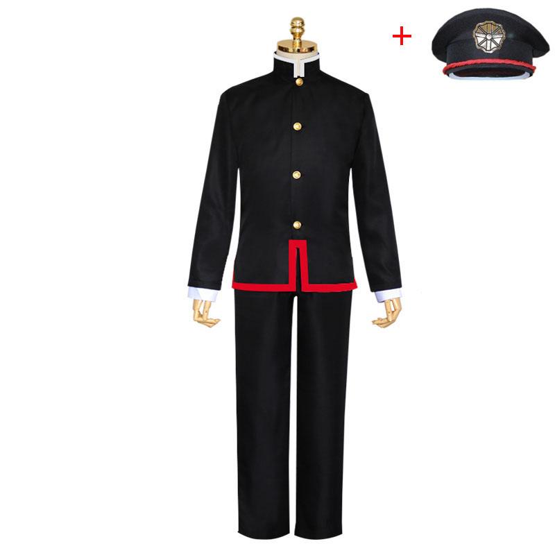 Anime Toilet-bound Jibaku Shounen Hanako kun Nene Yashiro Costume Cosplay Perruques Chapeau pour Fête d'Halloween XXL