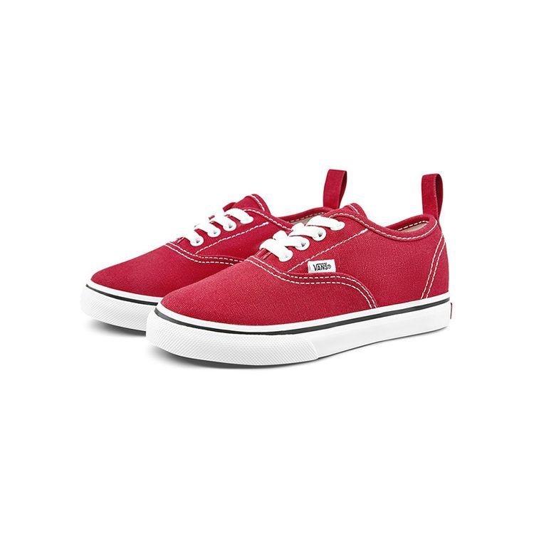 Vans Authentic Elastic Lace Toddler Racing Red Baby Sneakers True-White VN0A34A1LXP