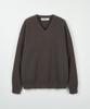 NODU V-Neck Waffle Essential Knit [Brown]