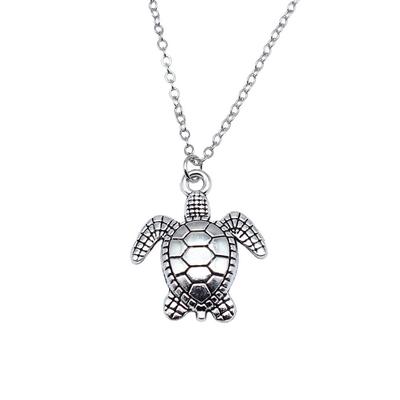 Schildkröte Seestern Muschel Anhänger Antik Bronze Metall Brautkragen Halskette für Strandhochzeit Trendiges Geschenk
