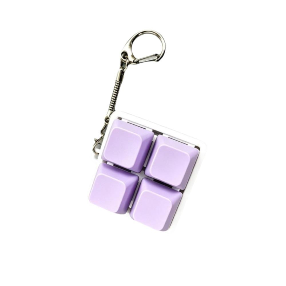 Macaron Color 2x2 Keyboard Fidget Toy Easy To Press Keyboard Keycap Key Chain Gifts