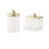 2/3 Pezzi Portacotton, Contenitori Organizzatori per Bagno per Make-up, Cotone Sferico/Bastoncini Cotone/Dischetti Cotone Rotondi/Filo Interdentale/Elastici per Capelli