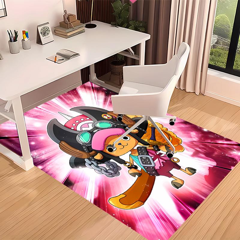 1pc One Piece Tony Tony Chopper Print Area Rug - Soft, Washable Non-Slip Indoor Mat for Office Chairs, Living Room, Home Office Decorative Rug