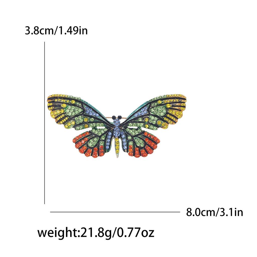 Creative Butterfly Brooch, Alloy Diamond Pin, Exquisite Corsage For Clothes Accessories
