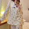 Primavera e Autunno Nuovo Set Pigiama da Donna Giapponese Homewear Ragazze Studentesse Cotone Nuvola Manica Lunga Taglia Plus Pigiama Homewear