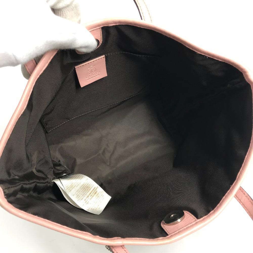 GUCCI 271101 GG Papagallo parrot Tote Bag with Charm Hand Bag pink/Beige