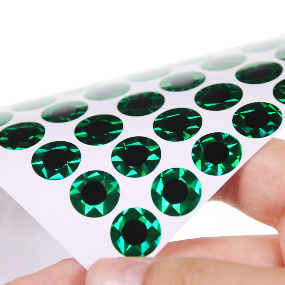 Bimoo  Artificial Fish Eyes Sticker 2D Flat Fishing Lure Eyes for Fishing Flies Metal Jigs Lure Decorating