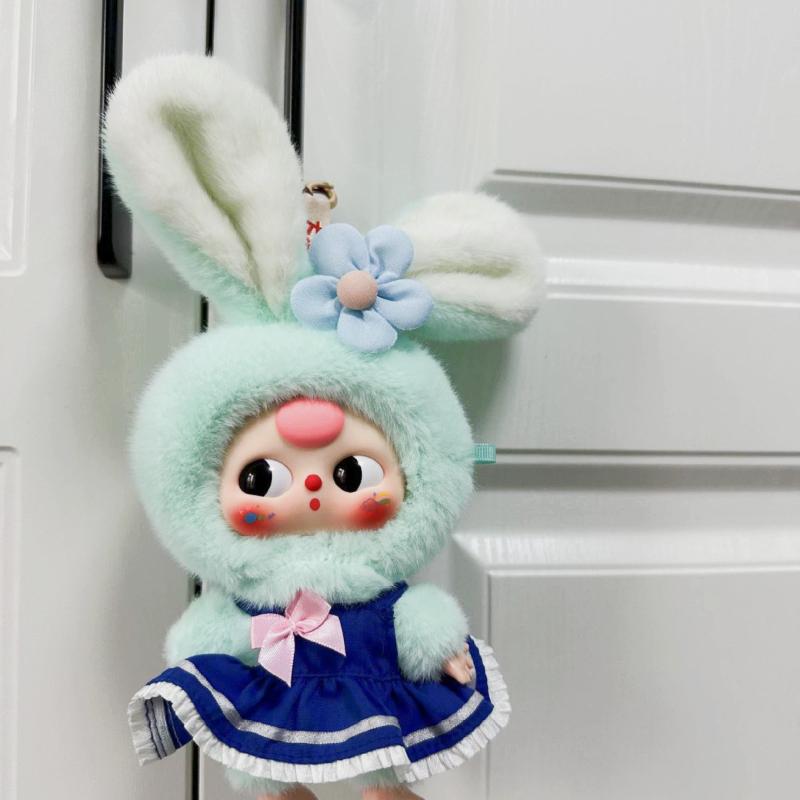 Baby Three Macaron Cute Bunny Plush Tide Play Blind Box Cute Plush Doll Ornaments Bag Pendant Surprise Collectible Toys Gift