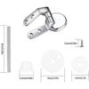 Toilet Seat Hinges Replacement, Chrome Finished Toilet Seat Hinge Fixings, Toilet Seat Hardware for Most Toilet Seats(2 Pcs)