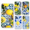 Frukt Medelhavet Citron Mobilskal För iPhone 15,14,13,12,11 Plus,Pro,Max,XR,XS,X,7,8 Plus,SE,Mini Genomskinligt Skal
