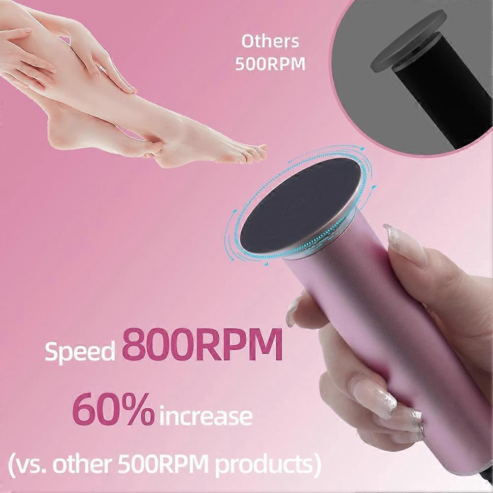 Electric Foot Callus Remover, Professional Callus Remover for Feet with 60pcs Sandpaper Discs Pink