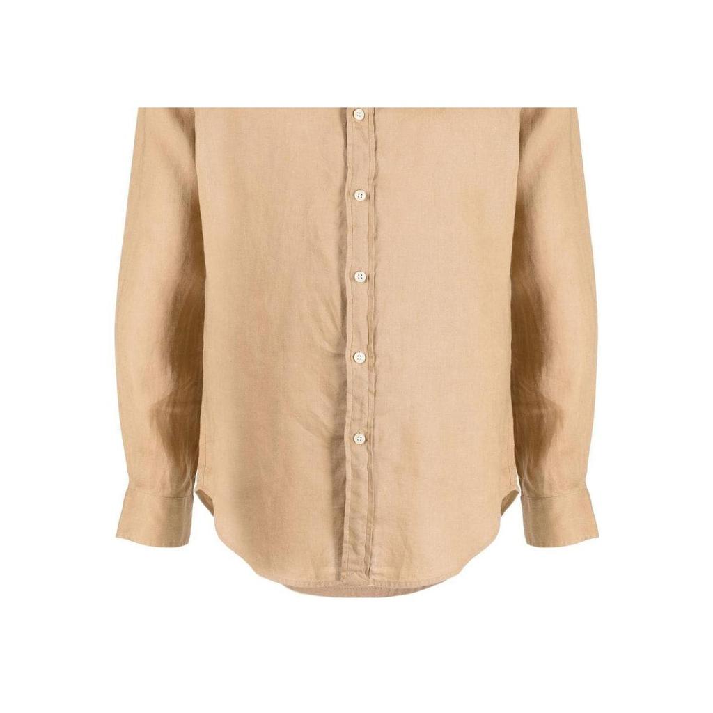 Polo Ralph Lauren Ss23 Embroidered Logo Long Sleeve Shirt Men Shirts Light-Brown 710829443-014