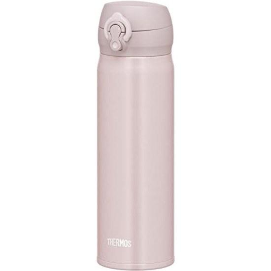 Thermos Vacuum Insulated Portable Mug 0.5L Beige Pink Easy Clean Detachable Drinking Spout Lightweight One-Touch Open Stainless Bottle Insulation BEP
