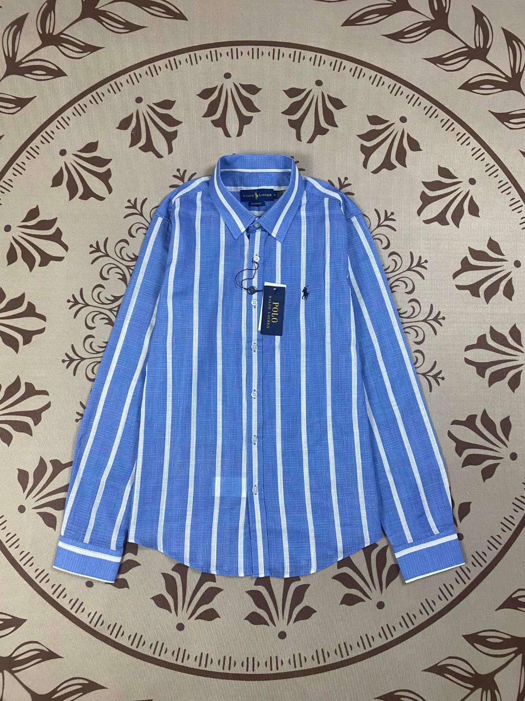Ralph Lauren Women s Striped Long Sleeve Sun Protection Polo Shirt with Embroidered Pony Logo XXL