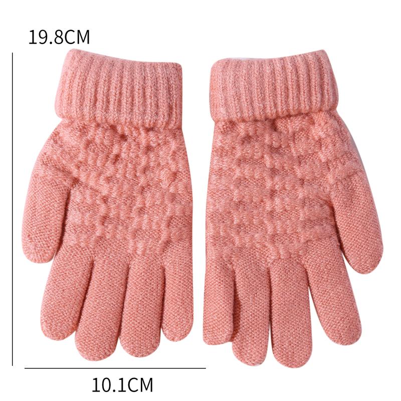 Kinderhandschuhe Winter Warm Bequem Weich Gestrickt Samt Jacquard Bekleidungszubehör Praktisch Bequem Kinderhandschuhe