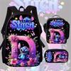 Stitch Backpack for Kids Students Large Capacity Lightweight Cartoon School Bag