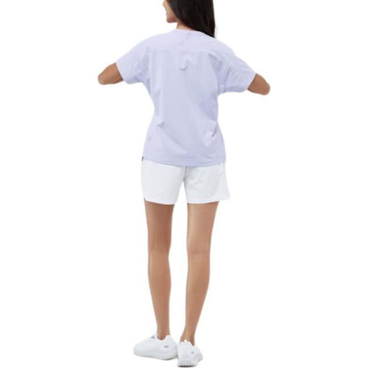 Skechers Moisture Wicking Quick Dry UV Resistant Sports Crew Neck Short Sleeve T-Shirt Women Tops Lavender P324W011-02N4