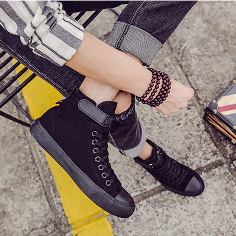 Herren Canvas Schuhe 2025 Neue High Top Mode Freizeitschuhe für Herren Klassiker Cool Street Lauf-Skateboardschuhe Schnür-Sneakers