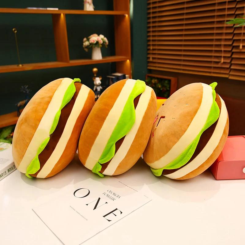 French Fries Hamburger Plush Toy Cute Pizza Foodie Snack Throw Kawaii Christmas Gift Pillow Kids Stuffed Toys Room Decoration