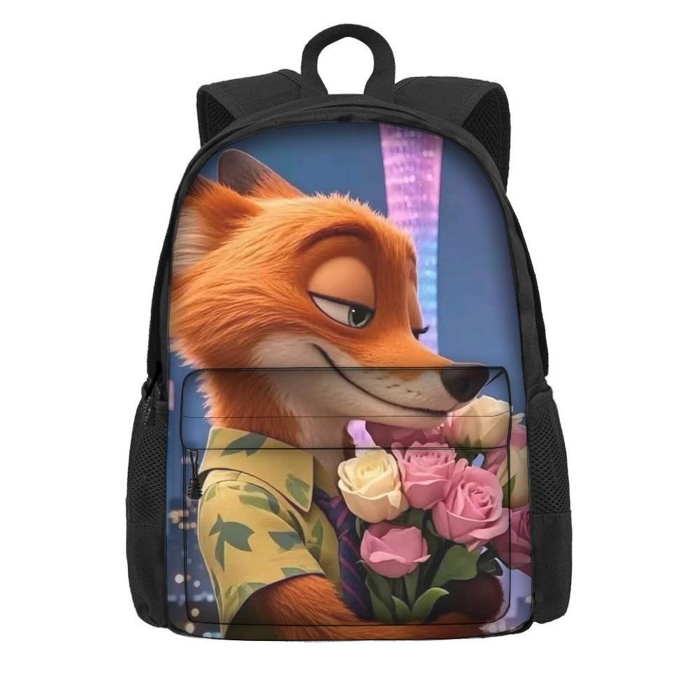 Kreslený batoh s motivem Zootopie 2 pro žáky základní školy, velká kapacita, lehký dvouramenný batoh