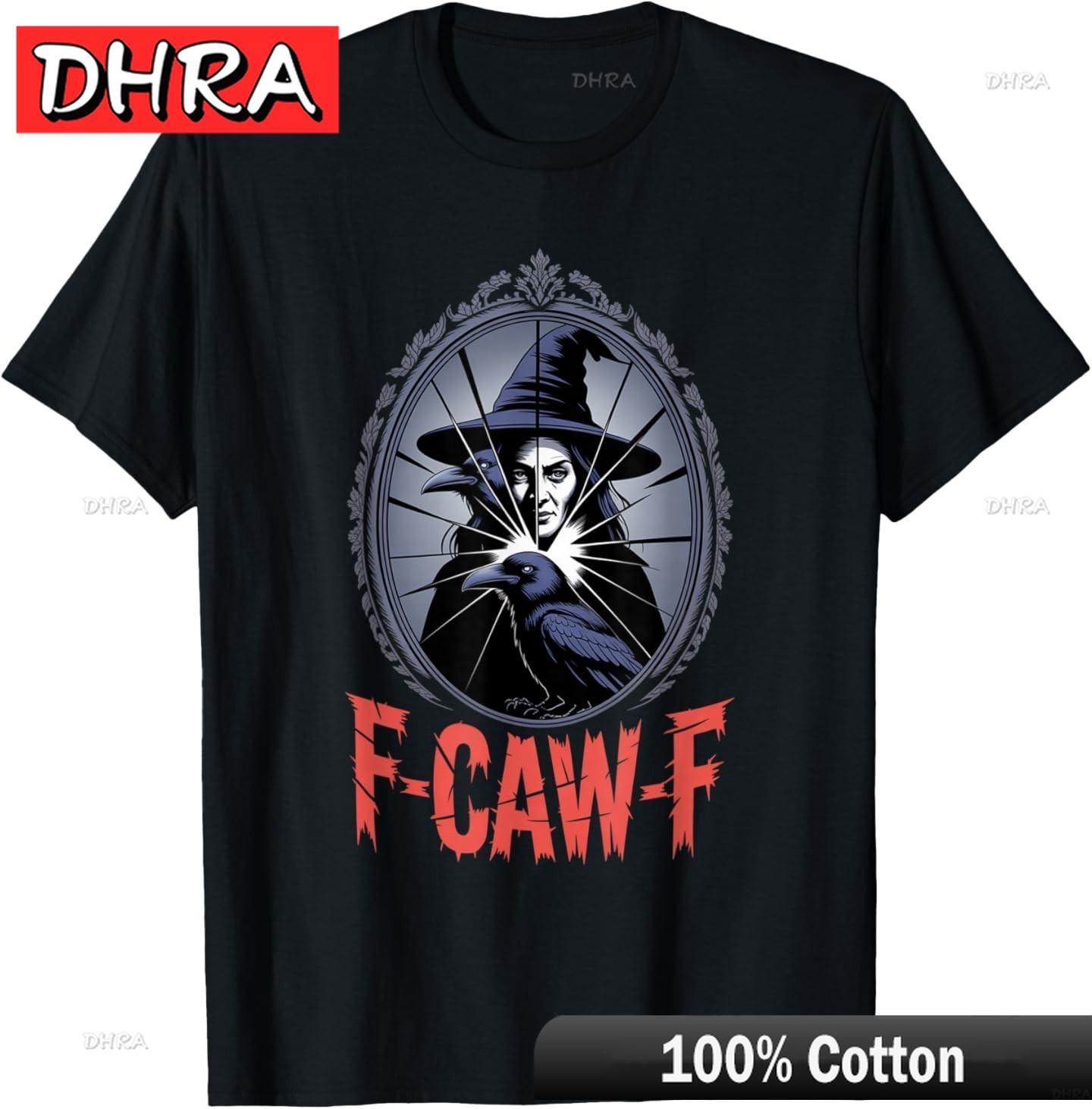 FCawF Crow Funny Gothic Moon Black Bird Halloween TShirt Casual Cool Stylish Tees Shirts for Gym Shirts Chile Camisetas Mujer S