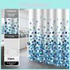 Thick Waterproof Polyester Shower Curtain With Floral Pattern For Bathroom Decor And Hotel Rooms