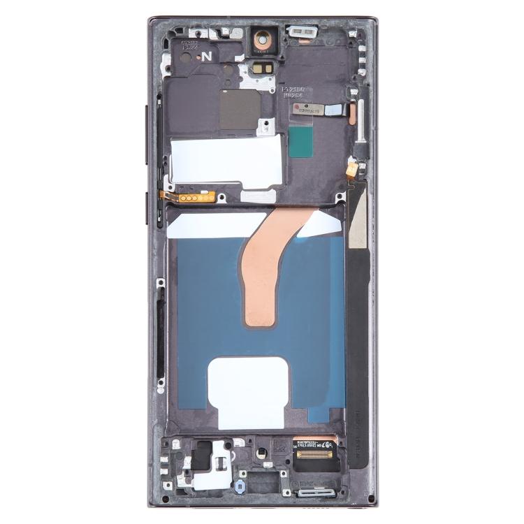 For Samsung Galaxy S22 Ultra 5G SM-S908U US Edition 6.78 Inch OLED LCD Screen Digitizer Full Assembly with Frame