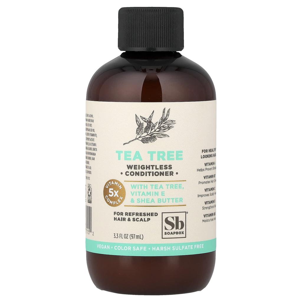 Soapbox Tea Tree Weightless Conditioner, 97ml (3.3 Fl Oz)