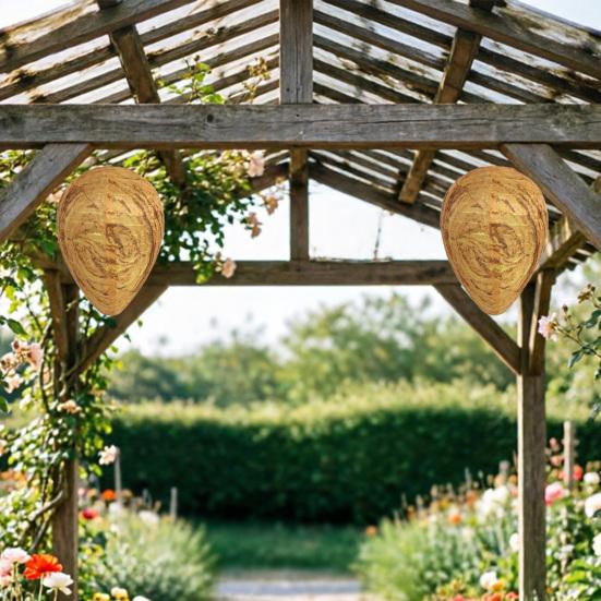 Falsk hvepsebo lokkedue Hængende hvepsebo afskrækker med robust løkke Udendørs vandtæt bi-afskrækker til Veranda Terrasse Haveindretning Og Insekter