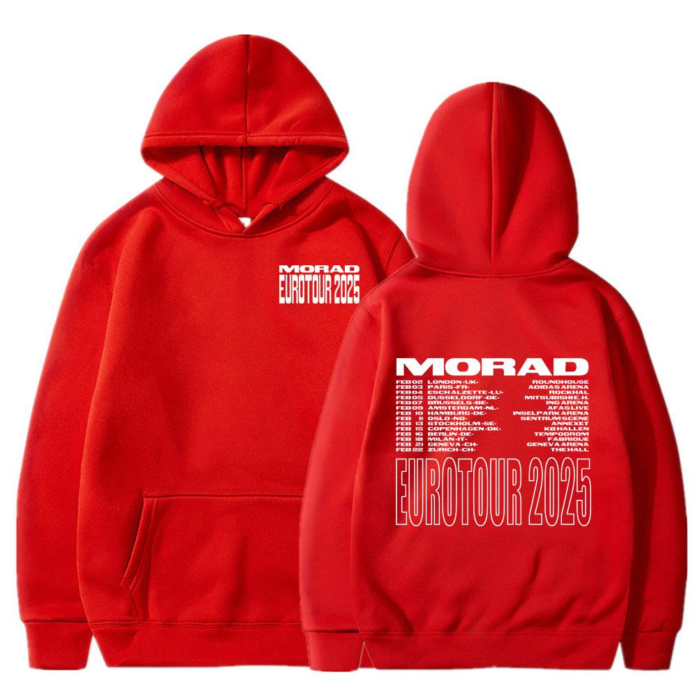 Rapper Morad 2025 Tour Hoodies Men's Women Harajuku Hip Hop Pop Music Street Sweatshirt Casual Oversized Pullovers Streetwear