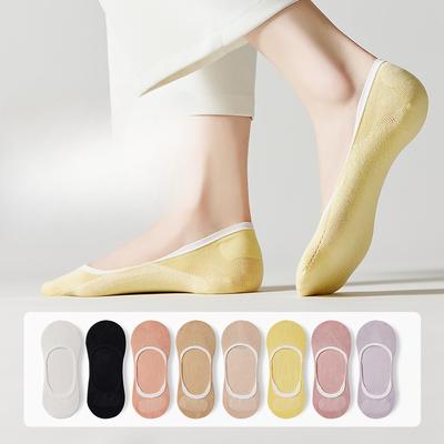 Women's Spring and Summer Thin Mesh Pure Cotton Shallow Mouth Antibacterial Invisible Boat Socks