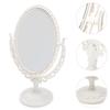 FRCOLOR Tabletop Vanity Stand Antique Freely Adjustable Makeup Tabletop Stand Princess Oval Mirror, Double-Sided Mirror, Mirror, Style, Rotating,