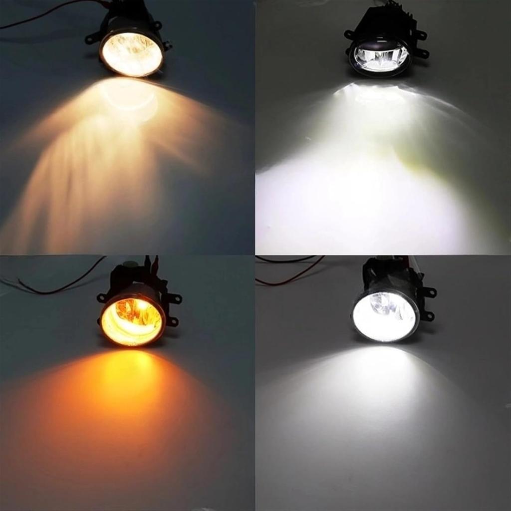 Led Fog Lights Compatible For Toyota Corolla Axio 2018 2019 2020 2021 Fog Lamp Assembly Grill Headlight Wires Button Frame Chrome Covers(Led Fog