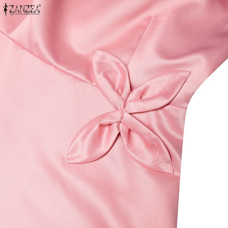 ZANZEA Damen Freizeitkleid mit eckigem Ausschnitt, Sommer, ärmellos