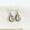 Rose Quartz Earring, Teardrop Earring, 925 Sterling Silver Earring, Gift for Wife, Capricorn Birthstone, Handmade Boho Earring