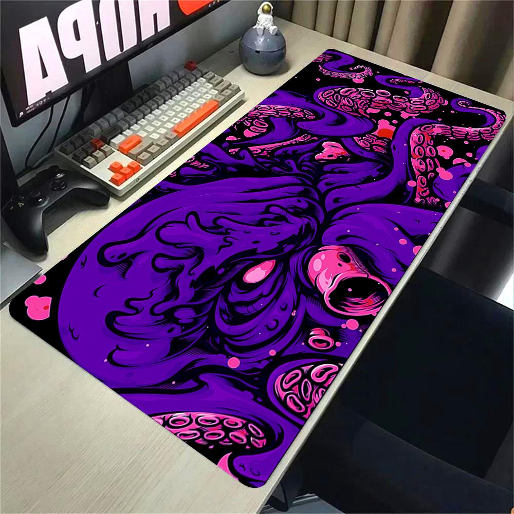 XXL Game Color Mousepad Laptop Deskmat 40x90cm Office Computer Keyboard Mouse Mat Creative Octopus Black and White Big Mouse Pad