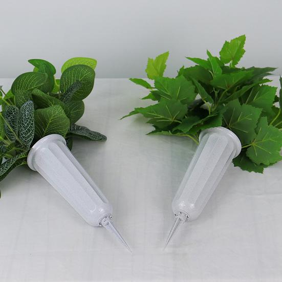 Cemetery Vase Graveyard Decoration Flowers Holder with 7-Hole Cylindrical Insert Reusable Cemetery Flower Holder with Spike