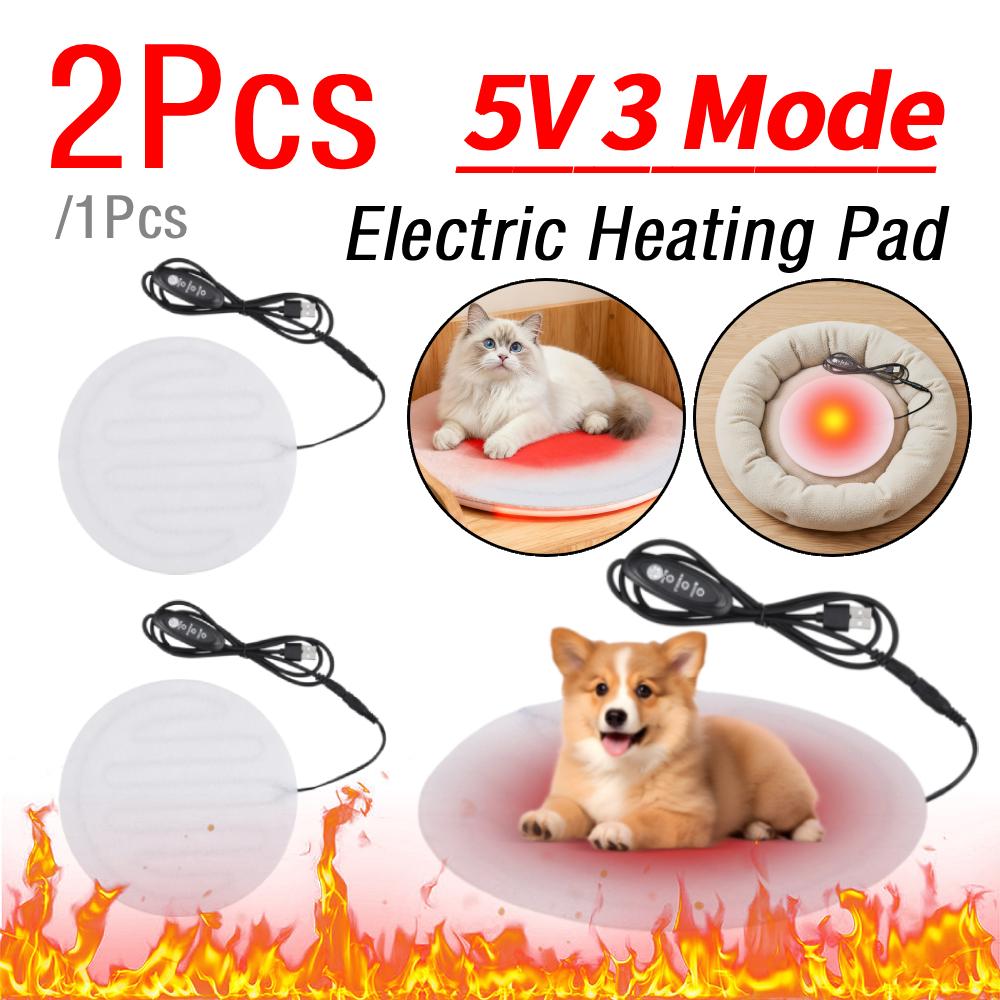 1/2Pcs USB 5V Electric Heating Pad 3 Modes Multi-Purpose Clothes Heater Adjustable Temperature Heated Pads For Pets Clothing