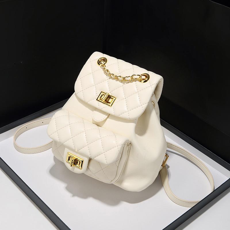 

Корейский нишевый рюкзак Новая весенне-летняя мода Ромбовидная сумка для женщин Для поездок на работу Универсальный рюкзак-цепочка для женщин