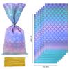 50pcs Mermaid Tail Candy Gift Bag Kid Girl Little Mermaid Theme Birthday Party Supplies Cookie Bag Baby Shower Decoration Favors