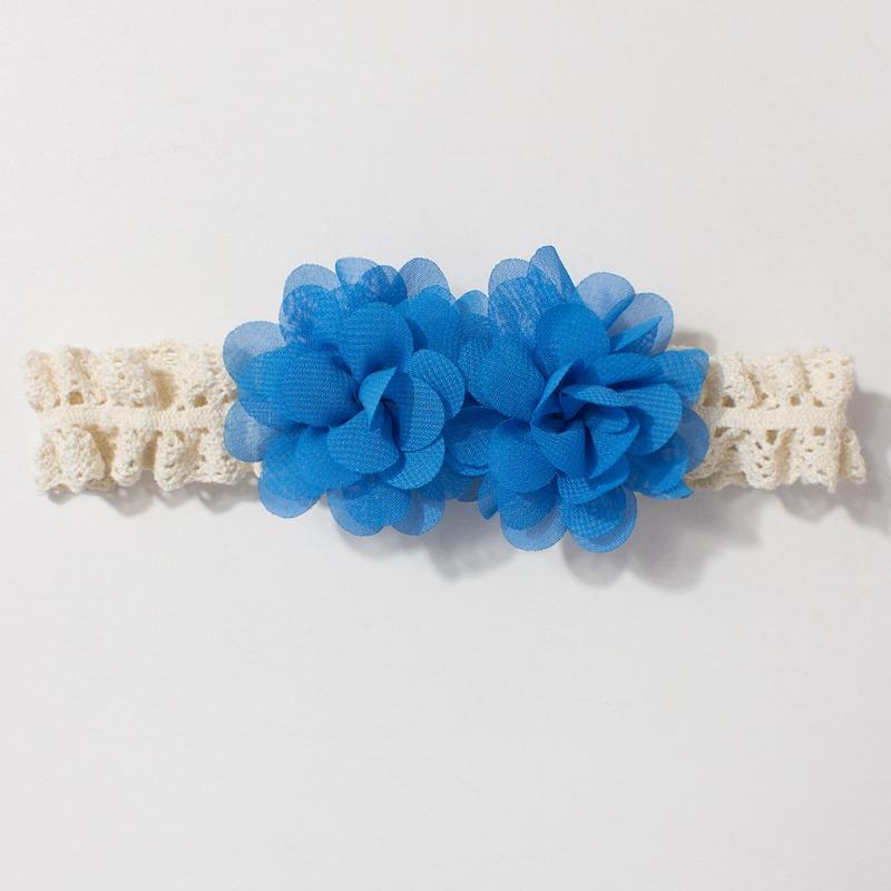 Neues Baby-Spitzenstirnband süße Chiffonblume Kinder-Kopfschal dünn bequem Baby-Haarschmuck